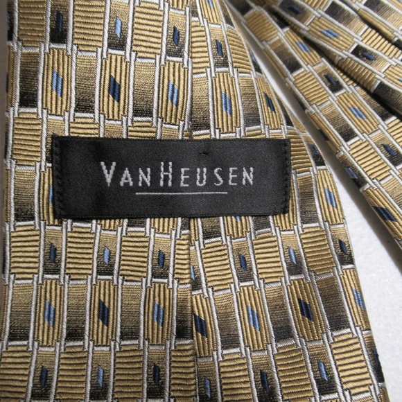 Gold and blue Van Heusen Tie - Picture 3 of 4
